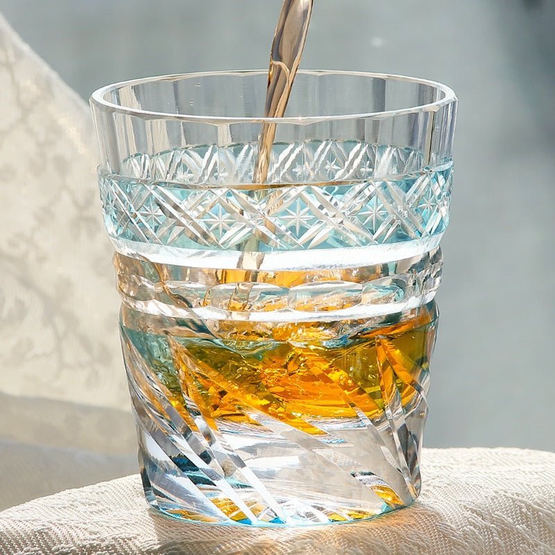 Edo Kiriko Handcrafted Zephyr Valley Whisky Glass - Image 3