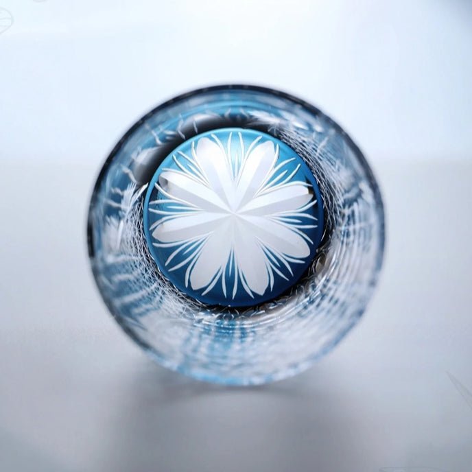 Edo Kiriko Handcrafted Pine & Crane Crystal Whisky Glass - Image 4