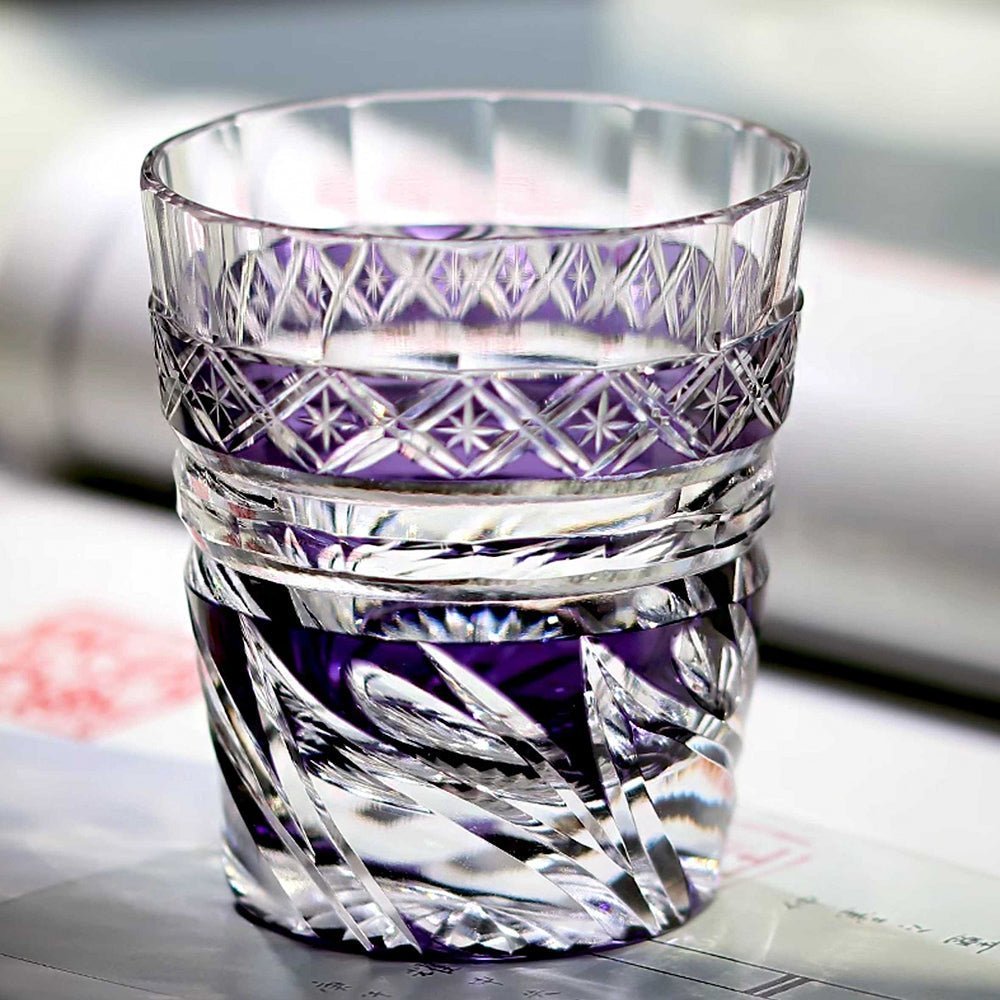 Edo Kiriko Handcrafted Zephyr Valley Whisky Glass - Image 10