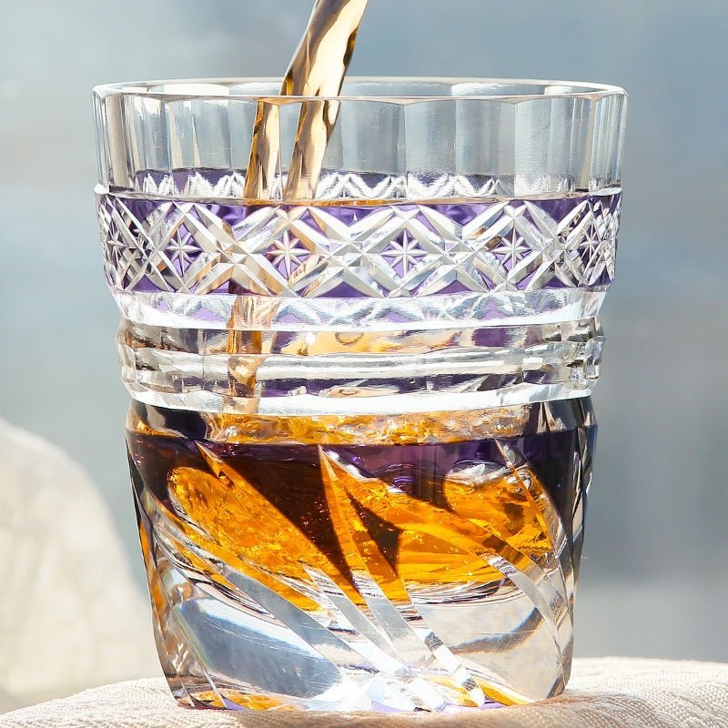 Edo Kiriko Handcrafted Zephyr Valley Whisky Glass - Image 4