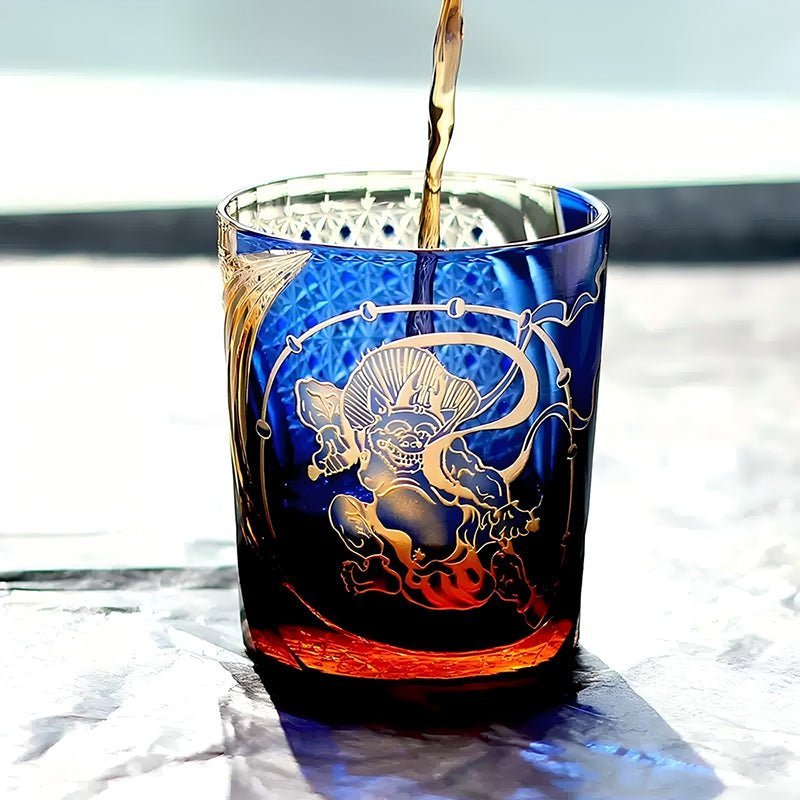 Edo Kiriko Handcrafted Raijin Whisky Glass - Image 4