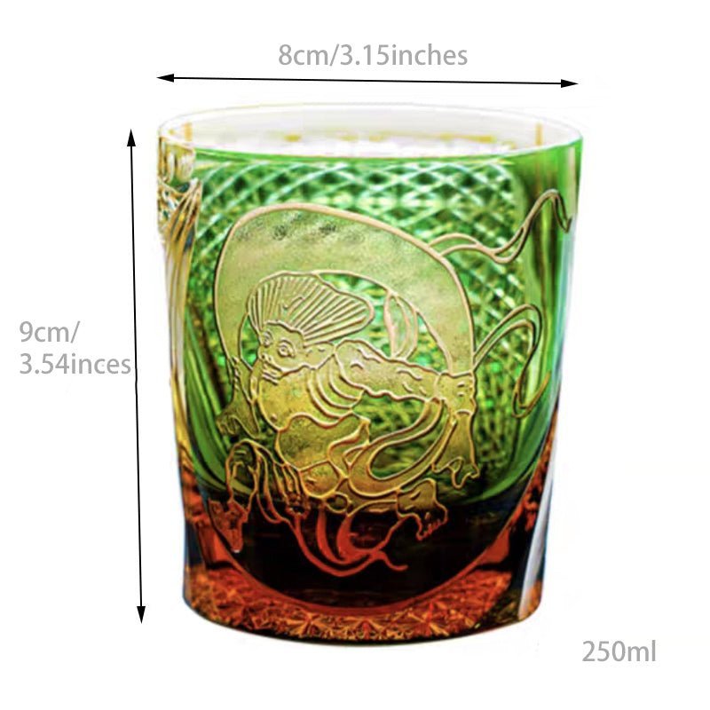 Edo Kiriko Handcrafted Raijin Whisky Glass - Image 8