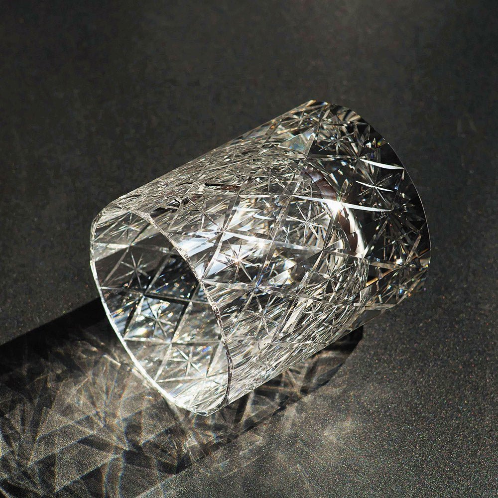Edo Kiriko Handcrafted Stellar Prism Crystal Whisky Glass - Image 6