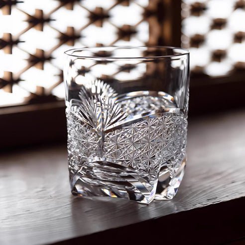 Edo Kiriko Handcrafted Takeha & Chrysanthemum Whisky Glass - Image 5