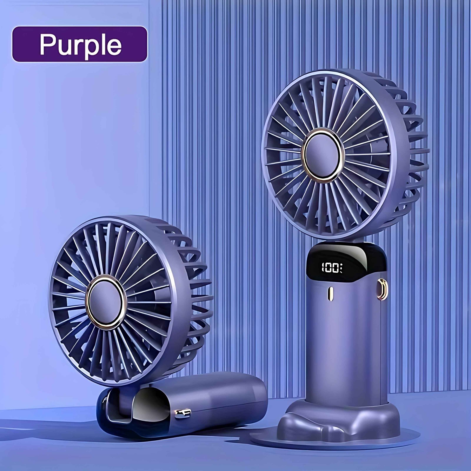 USB Rechargeable Mini Fan – 6 Speed with Smart LED Display - Image 16