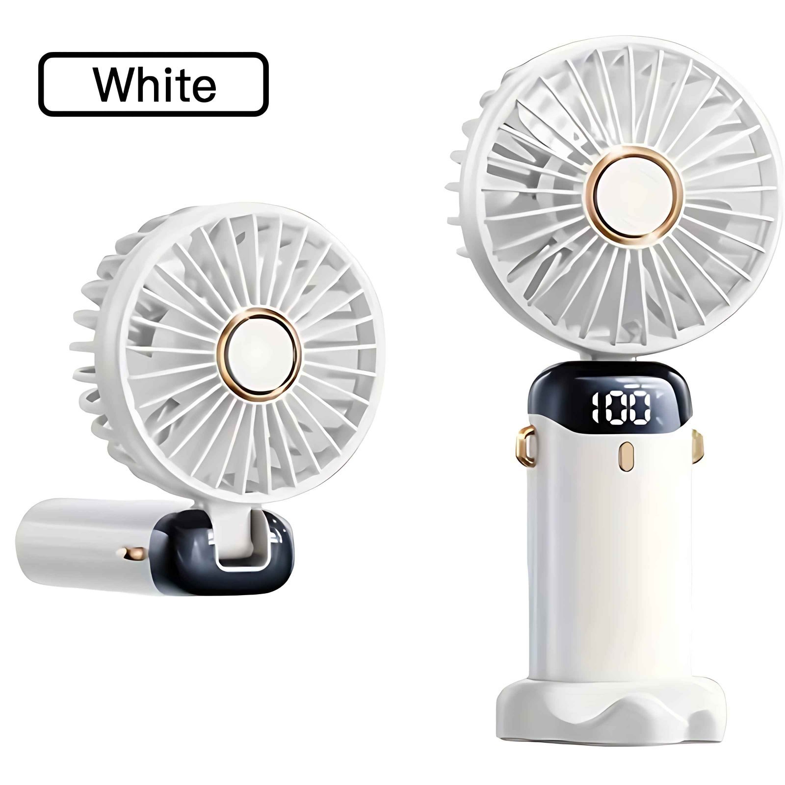 USB Rechargeable Mini Fan – 6 Speed with Smart LED Display - Image 13